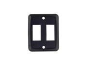 Jr Products Black Double Switch Wall Plate 12885