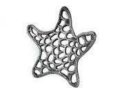 HANDCRAFTED MODEL SHIPS K 0056 silver Antique Silver Cast Iron Starfish Trivet 7