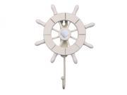 HANDCRAFTED MODEL SHIPS Wheel 6 101 seashell White Decorative Ship Wheel With Seashell With Hook 6