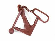 HANDCRAFTED MODEL SHIPS K 49015B red Red Whitewashed Cast Iron Anchor Key Chain 5