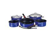 MAGMA A10 366CB 2 Magma Nesting 10 Piece Cookware Cobalt Blue Exterior and Slate Black Ceramica Non Stick Interior