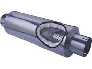 DIAMOND EYE PERFORMANCE DEP460031 MUFFLER 4IN; SINGLE IN SINGLE OUT 409 STAINLESS PERFORATED PACKED 30IN LONG