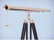 HANDCRAFTED MODEL SHIPS ST 0123 CH Floor Standing Chrome Harbor Master Telescope 60