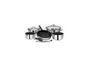 MAGMA A10 366 2 IND Magma Nesting 10 Piece Induction Compatible Cookware SS Exterior and Slate Black Ceramica Non Stick Interior