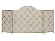 BENZARA 67070 Sturdy Metal Fireplace Screen 63 W 34 H