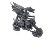 Biker Dragon on Skeleton Chopper Statue