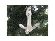 HANDCRAFTED MODEL SHIPS K 49015B W x Whitewashed Cast Iron Anchor Christmas Ornament 5