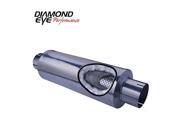 DIAMOND EYE PERFORMANCE DEP570050 MUFFLER 5IN; SINGLE IN SINGLE OUT 409 STAINLESS PERFORATED PACKED 27IN LONG