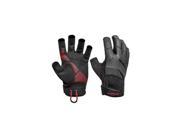 MUSTANG SURVIVAL MA6002 L 60 Mustang Traction Open Finger Glove Black Red Large