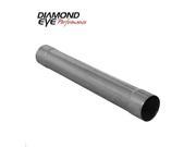 DIAMOND EYE PERFORMANCE DEP510205 MUFFLER REPLACEMENT PIPE 4IN; SINGLE IN SINGLE OUT ALUMINIZED 30IN LONG