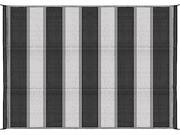 CAMCO CMC42873 OUTDOOR MAT 6FT X 9FT CHARCOAL STRIPE W UV
