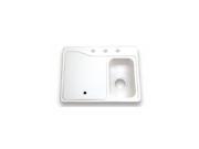 LIPPERT M6V209694 WHT DBLE BOWL GALLEY SINK