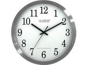 12 Inch Atomic Analog Clock in Stainless Steel Finish