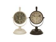 BENZARA 92253 Classic Metal Table Clock Assorted 2
