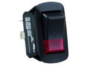 JR PRODUCTS JRP13815 SPST ON OFF BLACK W RED ILL. LENS 12V