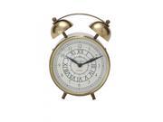 BENZARA 40655 Striking Metal Table Clock 6 W 7 H