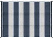 CAMCO CMC42871 OUTDOOR MAT 6FT X 9FT BLUE STRIPE W UV