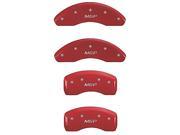 MGP CALIPER COVERS MGP20197SMGPRD SET OF 4 CALIPER COVERS FRONT AND REAR MGP RED SILVER CHARACTERS