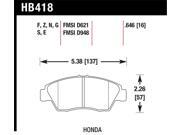 Hawk H27HB418F646 BRAKE PADS ACURA Hawk H27HB418F646 BRAKE PADS ACURA