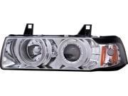 ANZO ANZ121326 92 98 BMW 3 SERIES E36 2 PC PROJECTOR G2 HALO CHROME CLEAR AMBER HEADLIGHTS