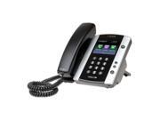 POLYCOM 2200 44500 001 VVX 500 12 Line Business Media Phone with HD Voice With universal power supply with na power supply
