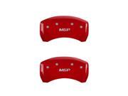 MGP CALIPER COVERS MGP17112SMGPRD SET OF 4 CALIPER COVERS FRONT AND REAR MGP RED SILVER CHARACTERS
