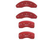 MGP CALIPER COVERS MGP28175SMGPRD SET OF 4 CALIPER COVERS FRONT AND REAR MGP RED SILVER CHARACTERS