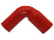 VIBRANT V322780R Cold Air Induction Accessories Various Makes and Models; Silicon Elbows; 4 Ply 90 Degree Reducer Elbow; 2 ID x 2.5 ID x 4 Leg Length; red