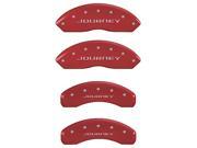 MGP CALIPER COVERS MGP12200SJN1RD SET OF 4 CALIPER COVERS FRONT AND REAR WITH OUT STRIPES JOURNEY RED SILVER CHARACTERS