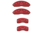 MGP CALIPER COVERS MGP37009SMGPRD SET OF 4 CALIPER COVERS FRONT AND REAR MGP RED SILVER CHARACTERS