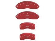 MGP CALIPER COVERS MGP37004SMGPRD SET OF 4 CALIPER COVERS FRONT AND REAR MGP RED SILVER CHARACTERS