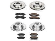 POWERSTOP PSBK2058 FRONT and REAR 1 CLICK BRAKE KIT W HARDWARE