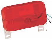 Draw Tite Frames DRT34 92 003 TAILLIGHT SURFACE MOUNT 92 RED WITH LICENSE BRACKET WITH WHITE BASE