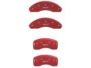 MGP CALIPER COVERS MGP17214SMGPRD SET OF 4 CALIPER COVERS FRONT AND REAR MGP RED SILVER CHARACTERS