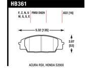 Hawk H27HB361G622 BRAKE PADS DTC 60