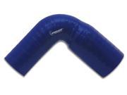 VIBRANT V322785B Cold Air Induction Accessories Various Makes and Models; Silicon Elbows; 4 Ply 90 Degree Reducer Elbow; 3 ID x 4 ID x 4 Leg Length; blue