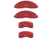 MGP CALIPER COVERS MGP22185SMGPRD SET OF 4 CALIPER COVERS FRONT AND REAR MGP RED SILVER CHARACTERS