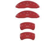 MGP CALIPER COVERS MGP37012SMGPRD SET OF 4 CALIPER COVERS FRONT AND REAR MGP RED SILVER CHARACTERS