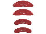 MGP CALIPER COVERS MGP14031SSSRRD SET OF 4 CALIPER COVERS FRONT AND REAR SSR RED SILVER CHARACTERS
