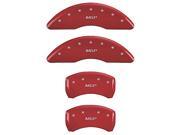 MGP CALIPER COVERS MGP23209SMGPRD SET OF 4 CALIPER COVERS FRONT AND REAR MGP RED SILVER CHARACTERS