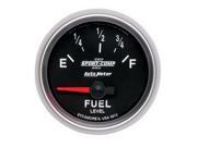 AUTO METER PRODUCTS A483613 Gauge: Sport-Comp II; Fuel Level Gauge; 2 1/16 inch; short sweep; electric; 0-90 range GM; led lighting; black AUTO METER PRODUCTS A483613 Gauge: Sport-Comp II; Fuel Level Gauge; 2 1/16 inch; short sweep; electric; 0-90 range GM; led lighting; black