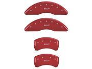 MGP CALIPER COVERS MGP22215SMGPRD SET OF 4 CALIPER COVERS FRONT AND REAR MGP RED SILVER CHARACTERS