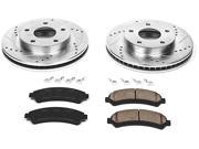 POWERSTOP PSBK2004 FRONT 1 CLICK BRAKE KIT W HARDWARE