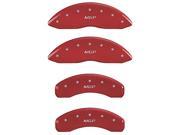 MGP CALIPER COVERS MGP14005SMGPRD SET OF 4 CALIPER COVERS FRONT AND REAR MGP RED SILVER CHARACTERS