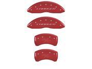 MGP CALIPER COVERS MGP12005SCHRRD SET OF 4 CALIPER COVERS FRONT CHARGER REAR RT RED SILVER CHARACTERS
