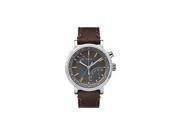 TIMEX TW2P92300F5 Timex Metropolitan Watch Gray Dial Dark Brown Leather
