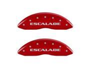 MGP CALIPER COVERS MGP35015SESCRD SET OF 4 CALIPER COVERS FRONT AND REAR ESCALADE RED SILVER CHARACTERS