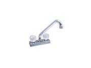 PHOENIX FAUCETS PHFPF211304 LEDGE FAUCET 4IN HI RISE TUBULAR 2 KNOB PLASTIC CHROME