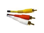 PROFESSIONAL CABLE RCA3MM 06 Composite Stereo Left and Right Video 3 RCA red white and yellow 6 ft