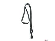 BRADY PEOPLE ID BL 34H BLK 3 8 WIDE BREAKAWAY LANYARD WITH WIDE PLASTIC HOOK BLACK BAG OF 100 PIECED AND SOLD IN FULL BAGS ONLY